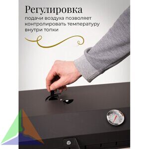 Гриль-мангал Timpechi с термометром и колесами 3 мм