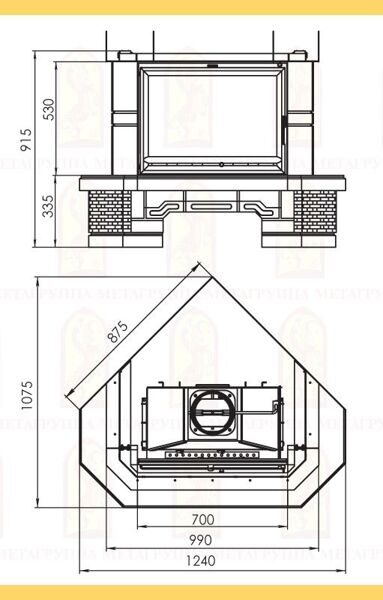 Каминная облицовка МЕТА Акцент 700