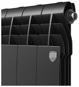 Радиатор биметаллический Royal Thermo BiLiner 350 4 секции (черный)