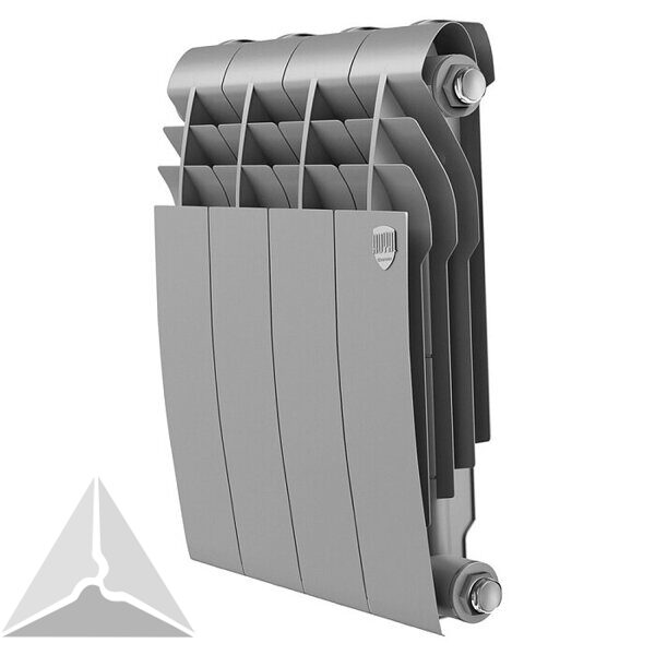 Радиатор биметаллический Royal Thermo BiLiner 350 4 секции (серый)