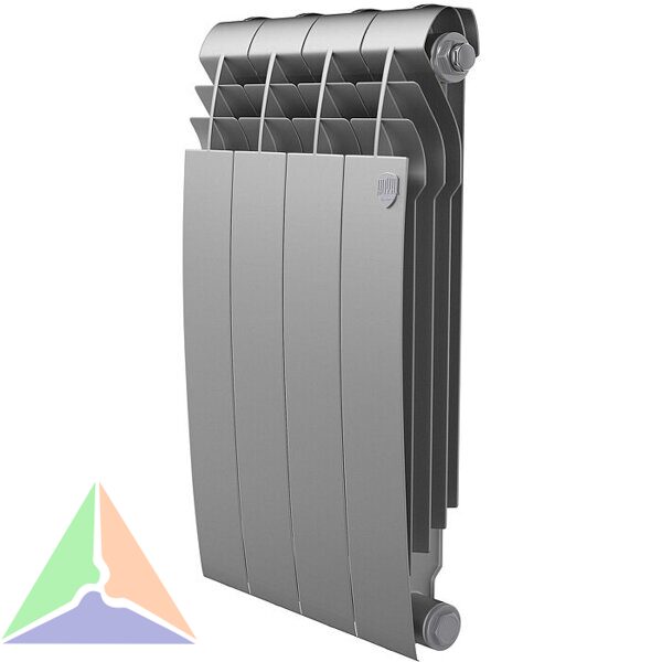 Радиатор биметаллический Royal Thermo BiLiner 500  4 секции (серый)