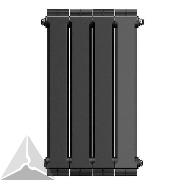 Радиатор биметаллический Royal Thermo PianoForte 500 4 секции (черный)