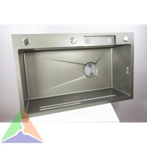 Многофункциональная кухонная мойка Fmark FSC003T из нержавеющей стали, цвет серый