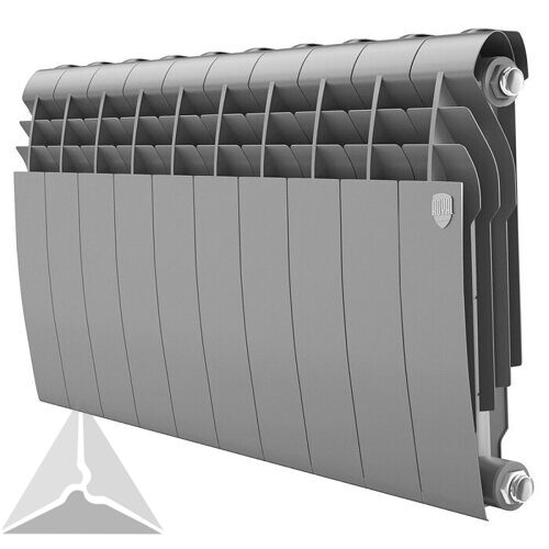 Радиатор биметаллический Royal Thermo BiLiner 350 10 секции (серый)