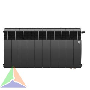 Радиатор биметаллический Royal Thermo BiLiner 350 10 секции (черный)