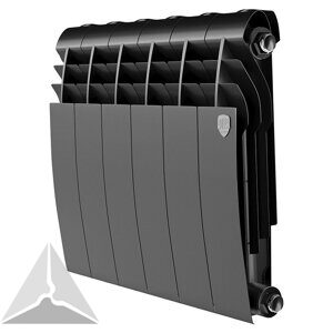 Радиатор биметаллический Royal Thermo BiLiner 350 6 секции (черный)