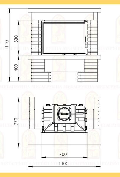 Каминная облицовка МЕТА Нота 700