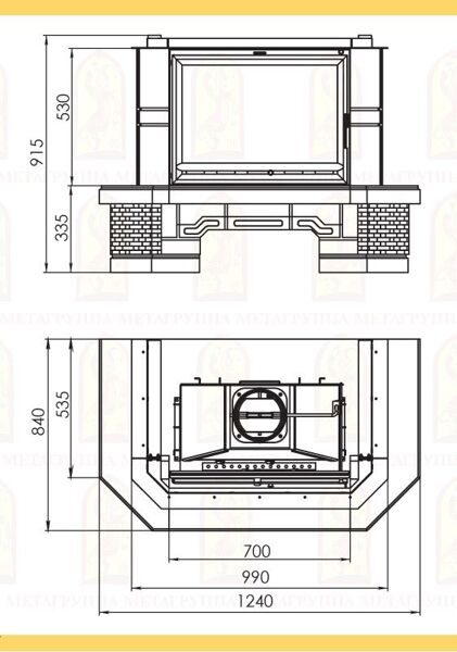 Каминная облицовка МЕТА Мелодия 700