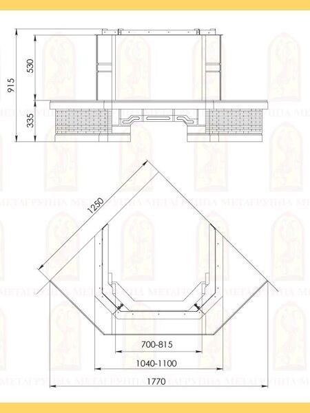 Каминная облицовка МЕТА Акапелла 700/850