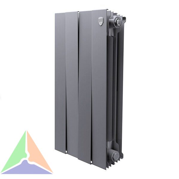 Радиатор биметаллический Royal Thermo PianoForte 500 4 секции (серый)