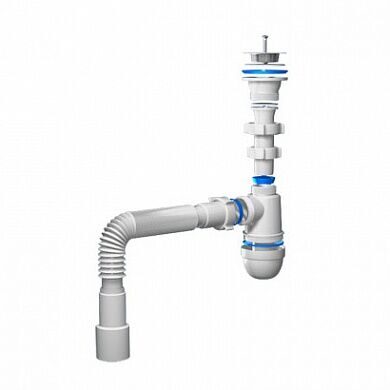 С0115/S0115 Сифон для умывальника 1½"х40 с гофротрубой 40х40-50