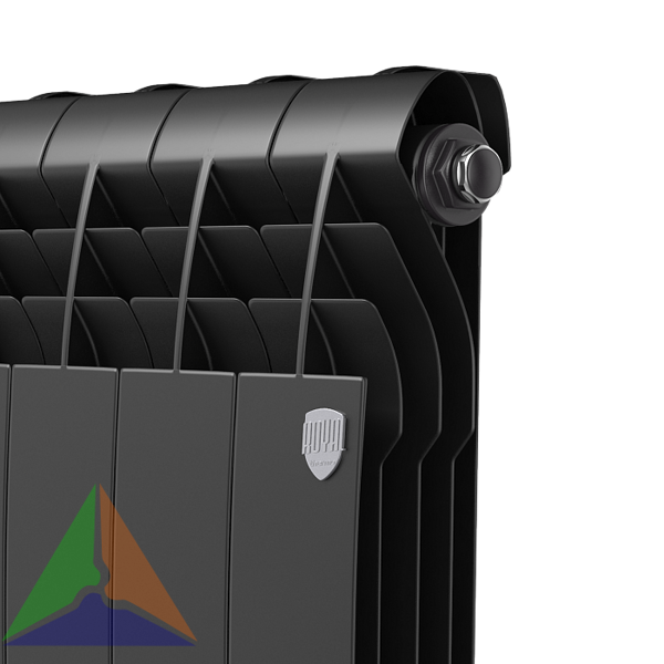 Радиатор биметаллический Royal Thermo BiLiner 350 6 секции (черный)