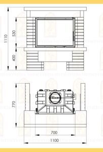 Каминная облицовка МЕТА Нота 700