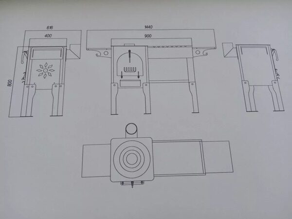 Комбинированная печь казан-мангал ЖАРКОФФ-2