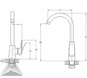 Смеситель для кухни G-LAUF GOB4-A134
