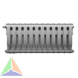 Радиатор биметаллический Royal Thermo BiLiner 350 12 секции (серый)